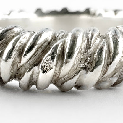 Vintage Hermès Torsade Silver Ring by Vachey