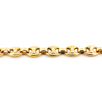 Vintage 18ct Yellow Gold Coffee Bean Link Bracelet