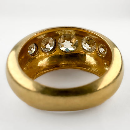 Vintage 2.15ct Old Cut Diamond Five Stone Ring
