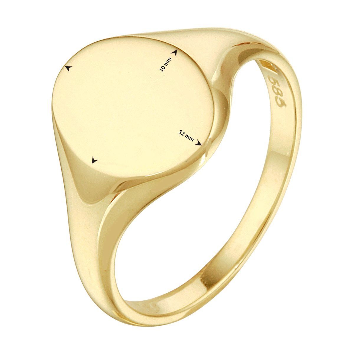 14ct Yellow Gold Oval Signet Ring 16344-8805