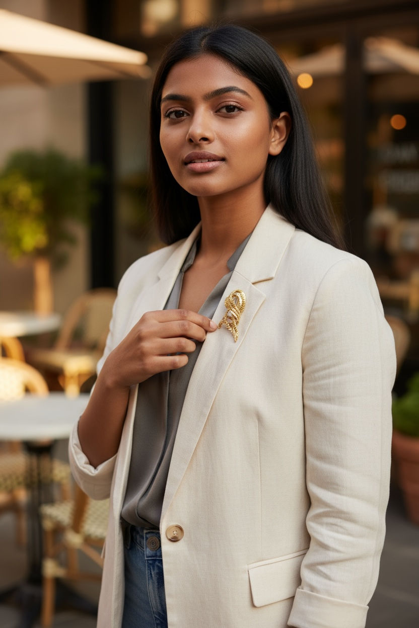 Vintage Boucheron 18ct Yellow Gold Abstract KNotted Ribbon Brooch