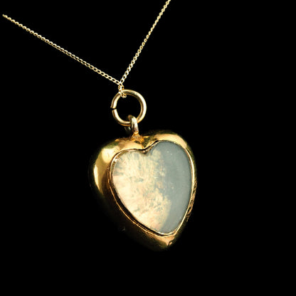 Antique Victorian 18ct Yellow Gold Puffy Heart Locket Pendant Locket