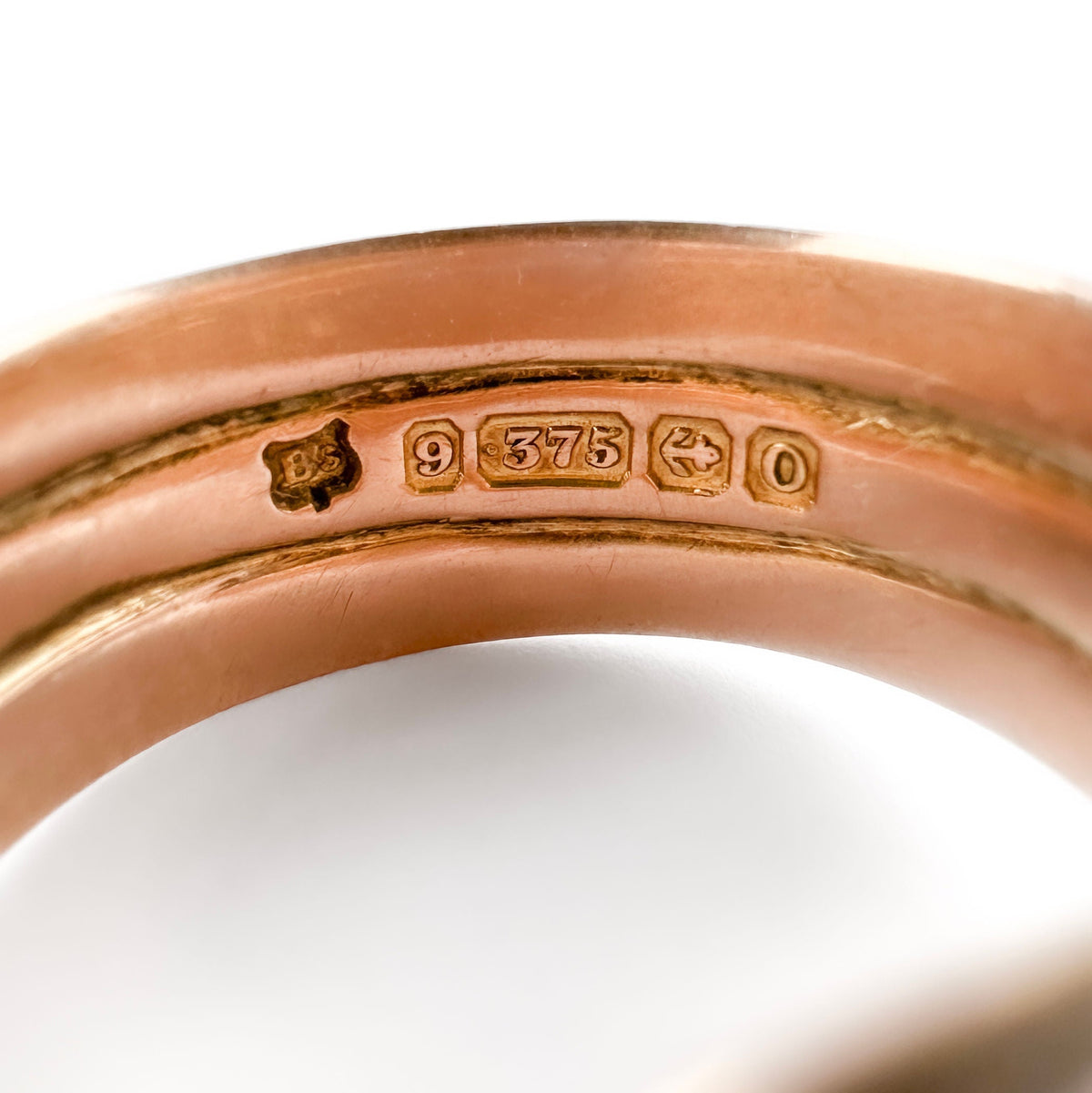 Edwardian Antique Diamond Set 9ct Rose Gold Snake Ring