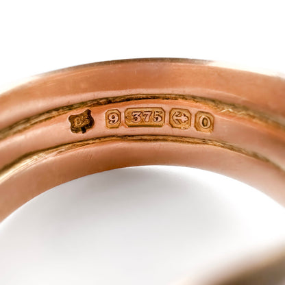 Edwardian Antique Diamond Set 9ct Rose Gold Snake Ring