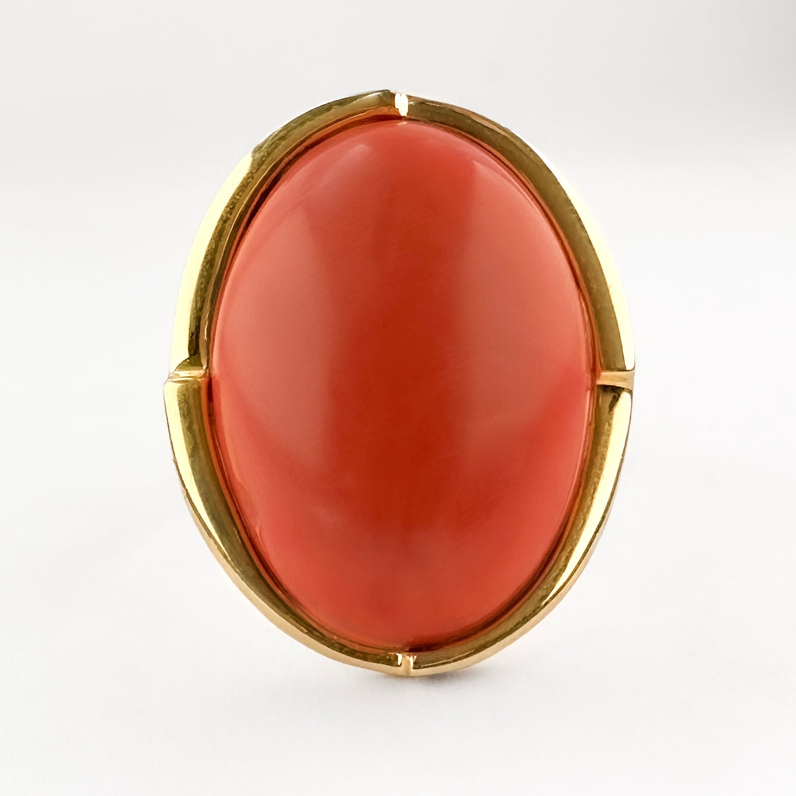 Vintage Large Coral Statement Cocktail Ring