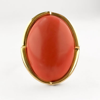 Vintage Large Coral Statement Cocktail Ring