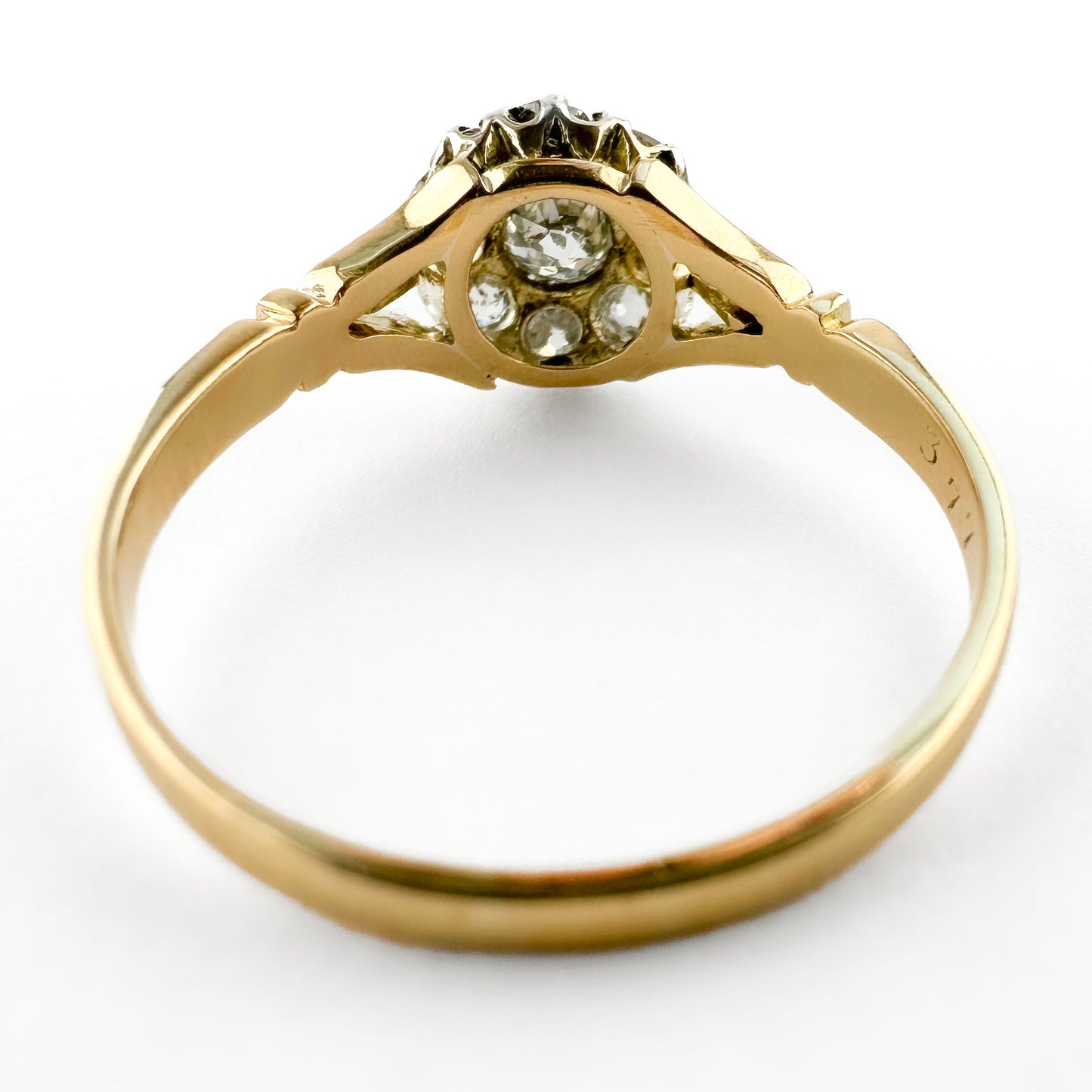 Victorian Diamond Daisy Cluster Ring