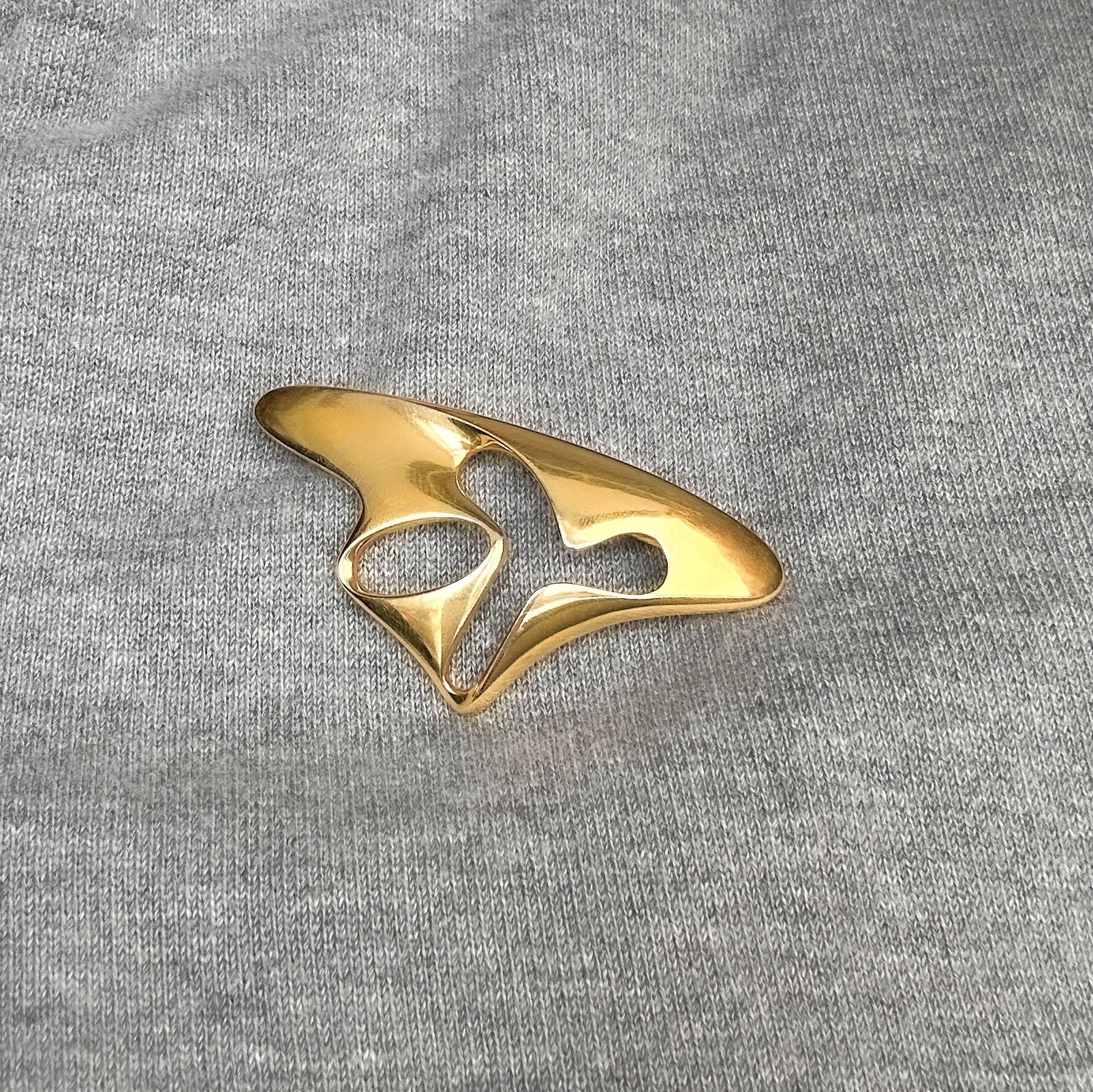 Vintage Georg Jensen Splash 18ct Yellow Gold Brooch Pin