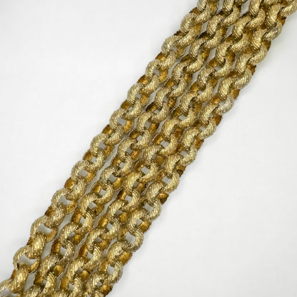 Georgian Antique Fancy Link Guard Chain Necklace with Turquoise Clasp