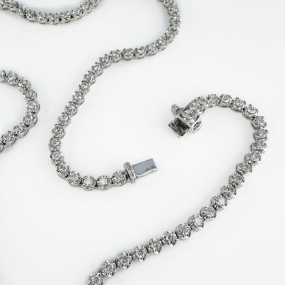 Vintage 5ct Graduated Diamond Necklace