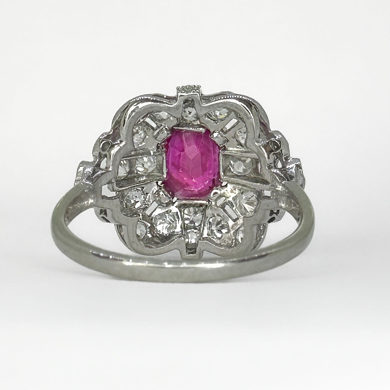 1.65ct Burma Ruby Cluster Ring