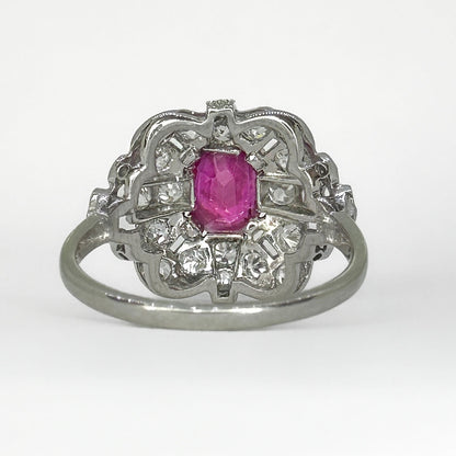 1.65ct Burma Ruby Cluster Ring