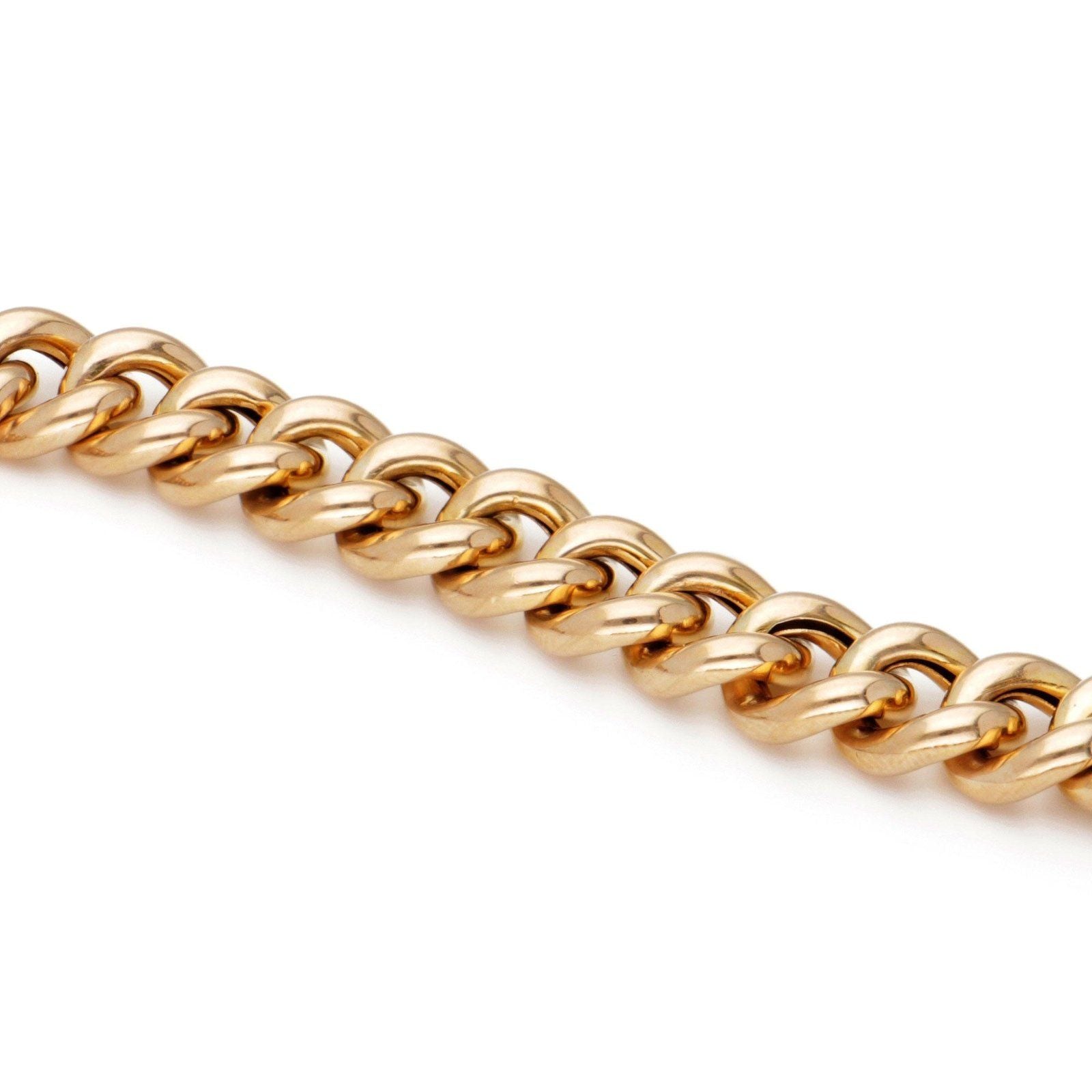 Vintage 14ct Yellow Gold Curb Link Bracelet