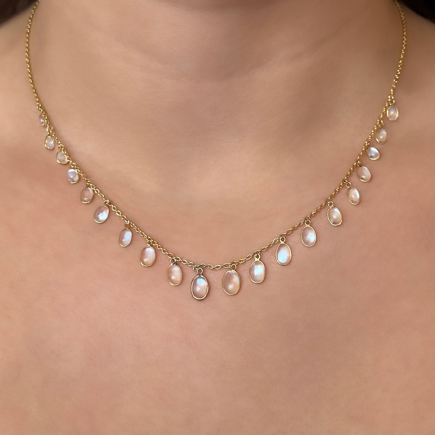 Edwardian Antique Moonstone Fridge Drop Necklace