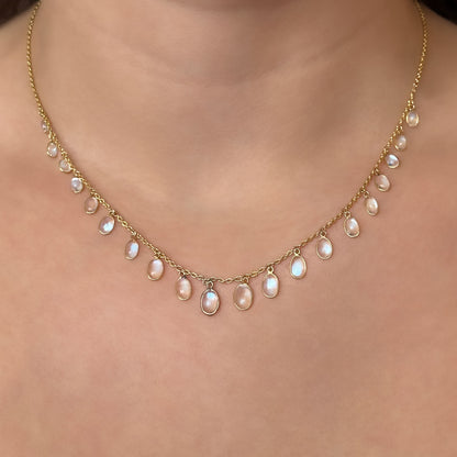 Edwardian Antique Moonstone Fridge Drop Necklace