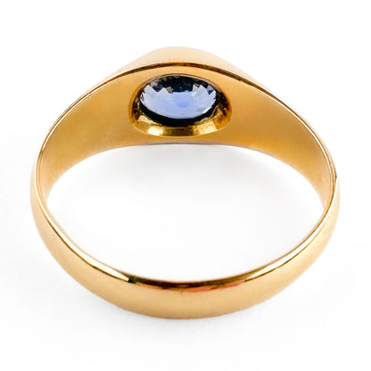 Ceylon Sapphire Solitaire Gypsy Ring