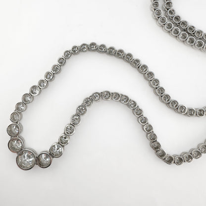 Graduated 12.5ct Diamond Riviera Necklace in Platinum