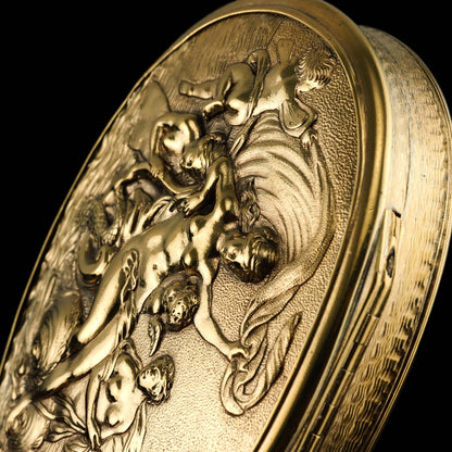 Georgian Antique Silver Gilt Snuff Box with Scene of Venus, London 1810