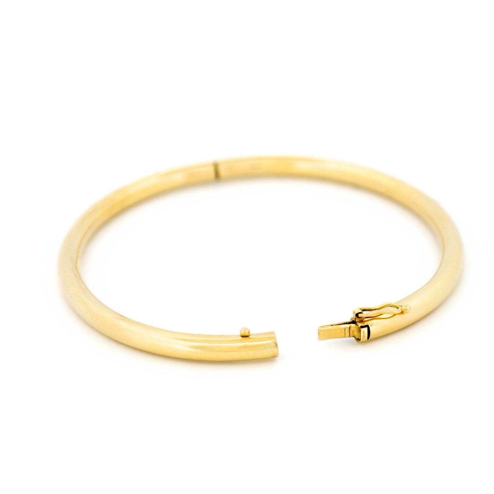 Vintage Diamond Set 14ct Yellow Gold Bangle Bracelet