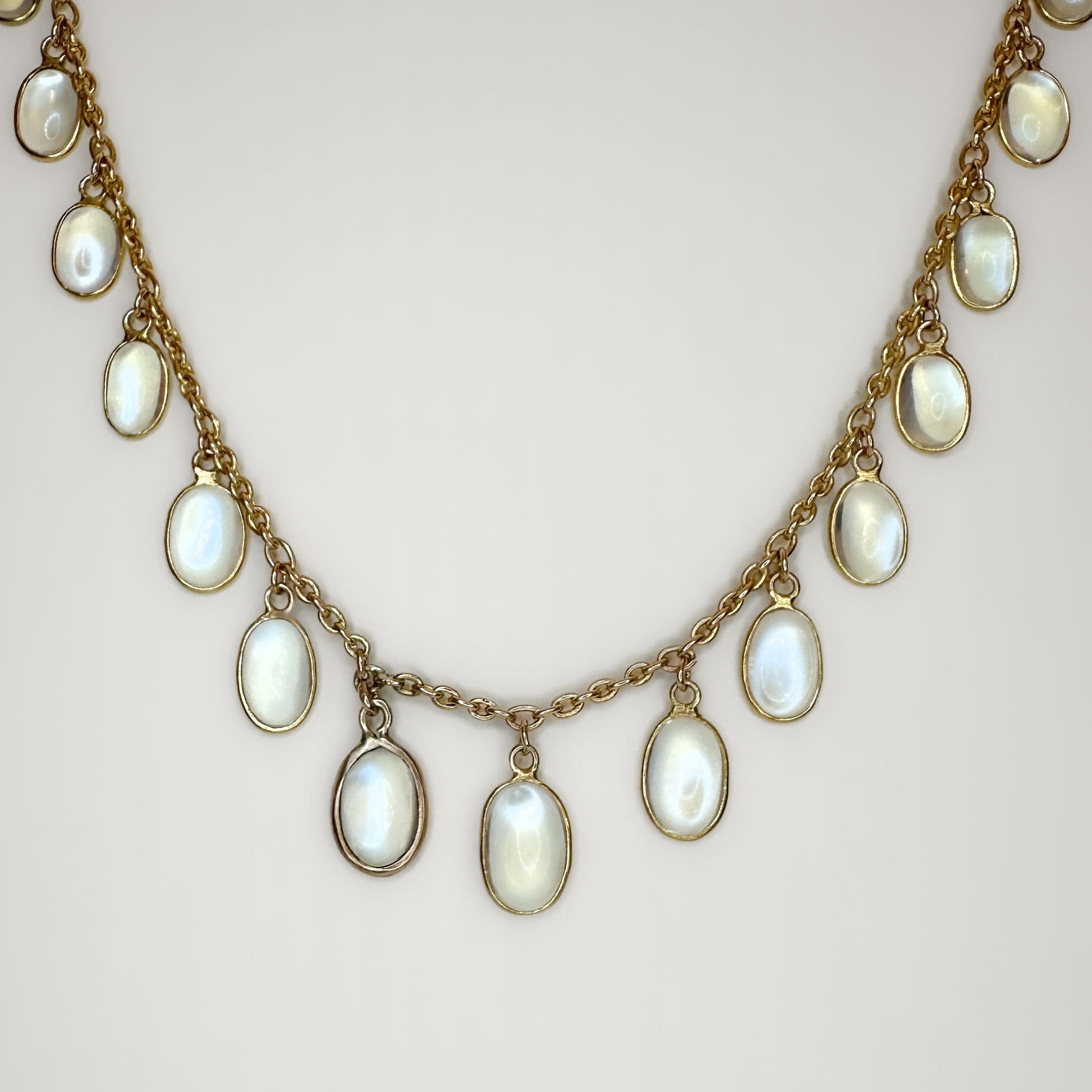 Edwardian Antique Moonstone Fridge Drop Necklace