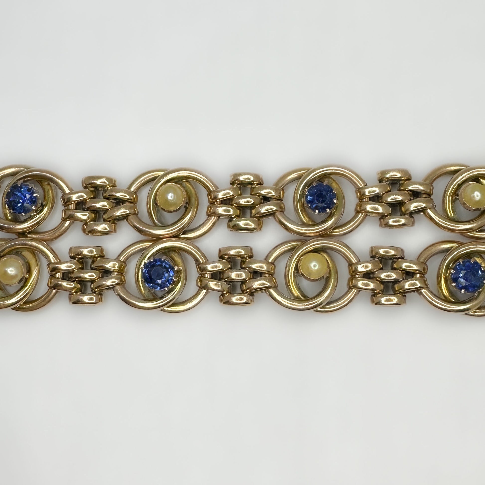 15ct Sapphire and Pearl Bracelet