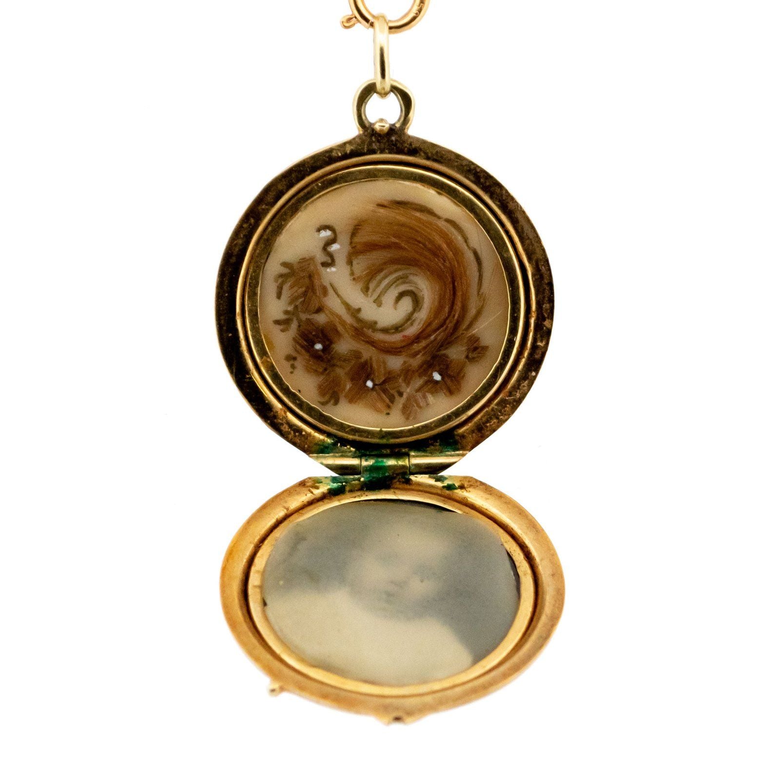 14k Memorial Hair Locket 13829-8228