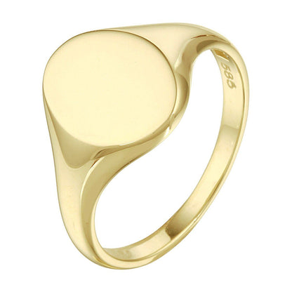 14ct Yellow Gold Oval Signet Ring 16344-8805
