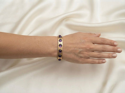 Victorian Amethyst Riviere 18 KT Bracelet