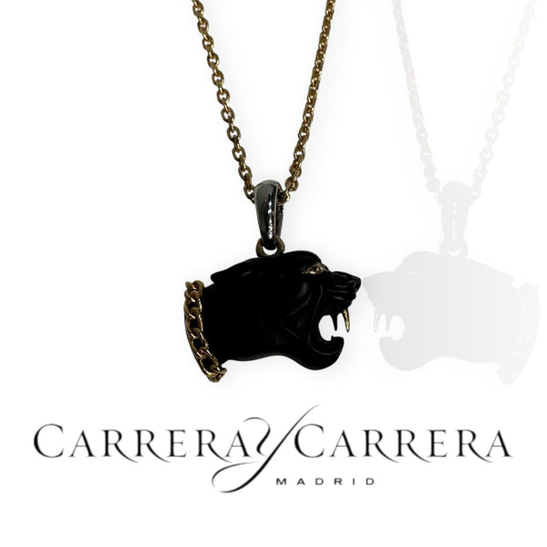 Carrera Y Carrera Onyx Panther Pendant with Diamond Eye