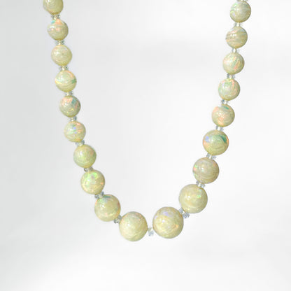 Edwardian Antique Opal Bead Necklace
