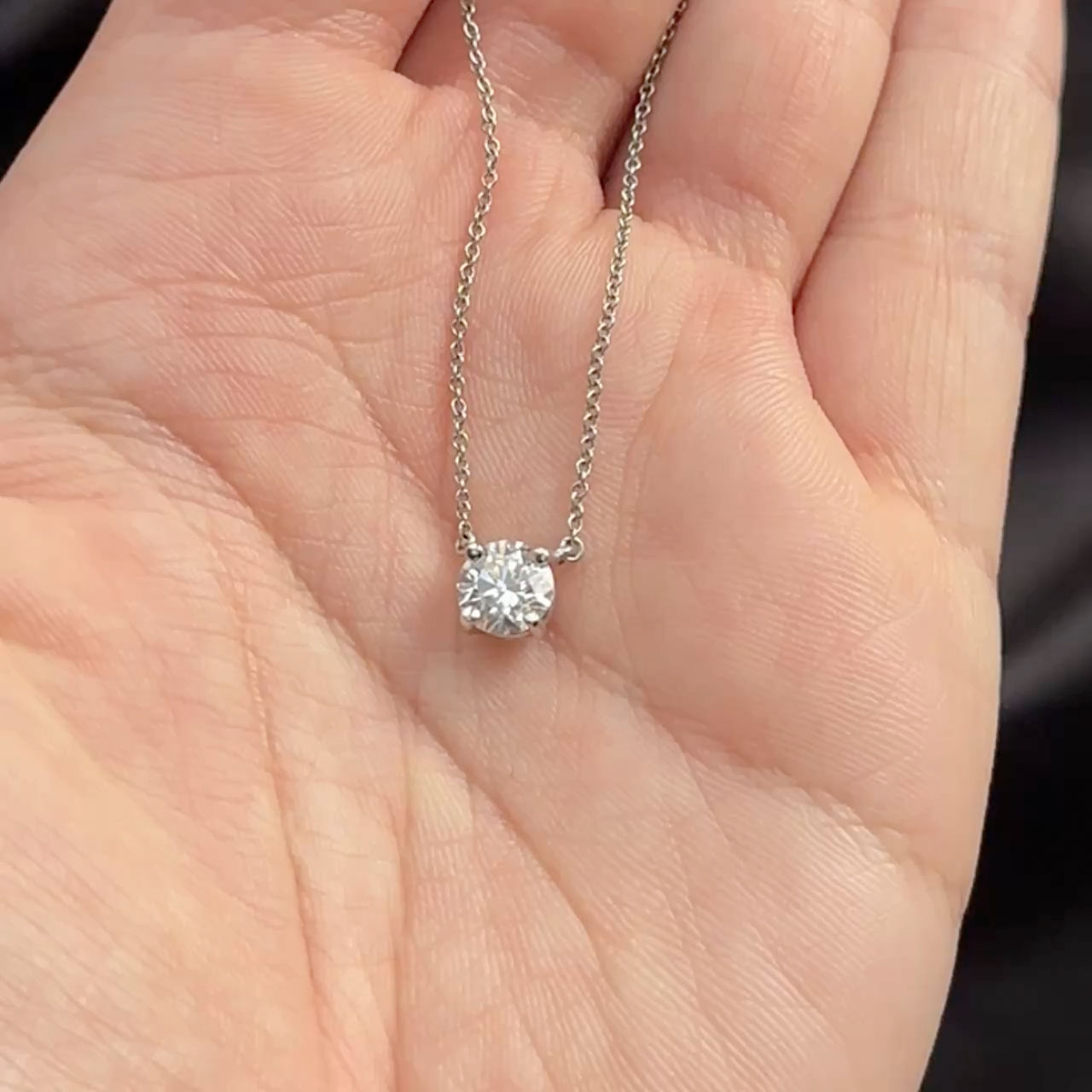 Tiffany and Co Solitaire Pendant 0.86ct