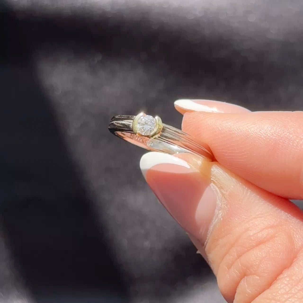 Diamond Solitaire Millennium Ring