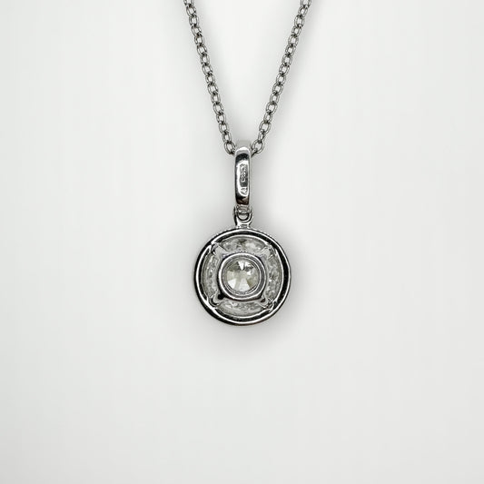 1.58ct Halo Diamond Pendant