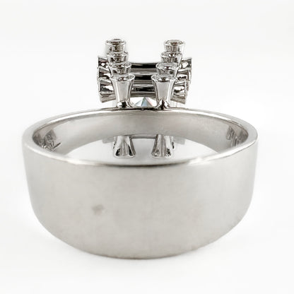 Contemporary Modernist Diamond Tower Ring by Marco Oldani For John Rasmussen
