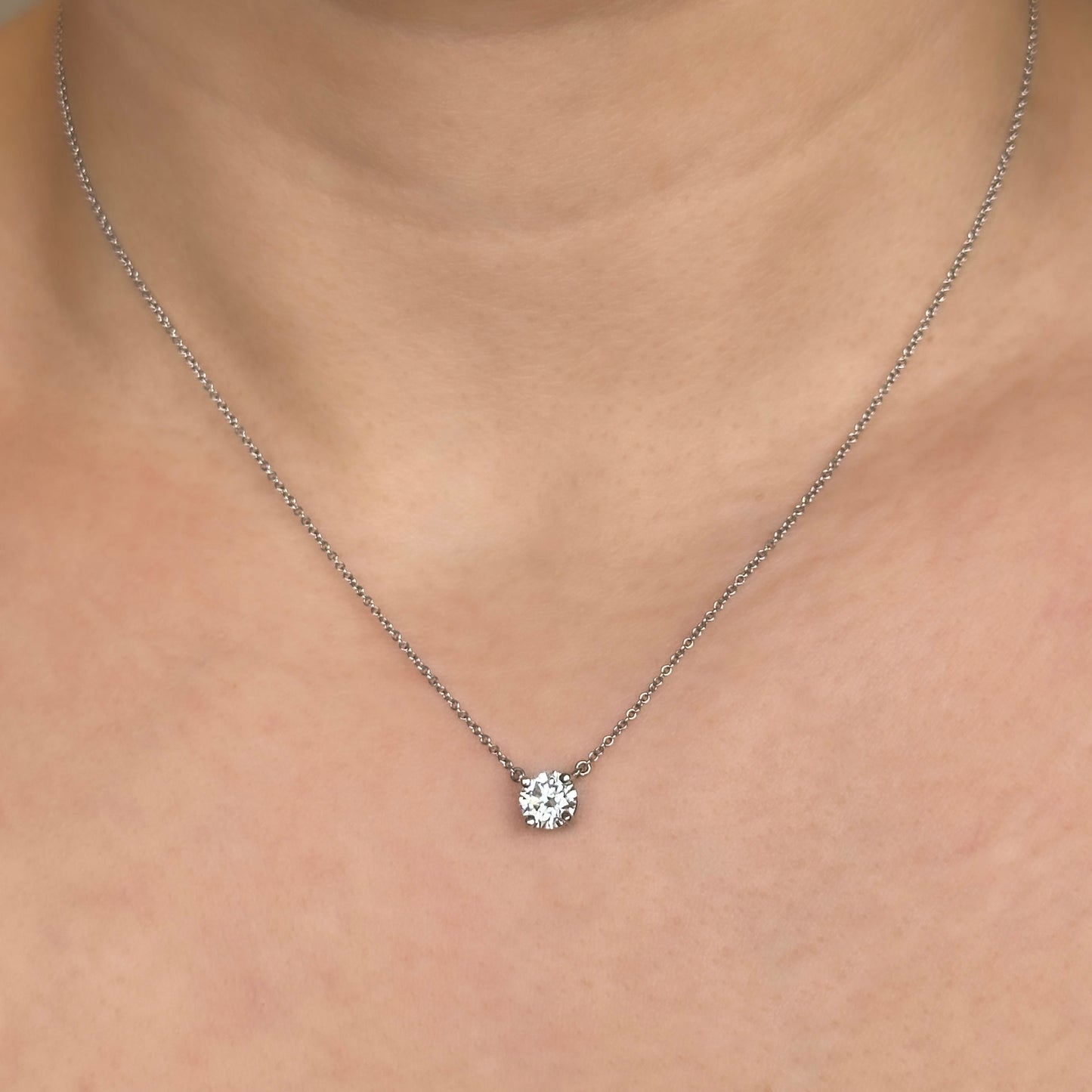 Tiffany & Co Solitaire Diamond Pendant