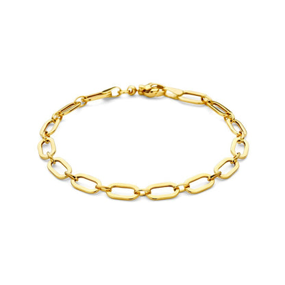 9ct Yellow Gold Paper Clip Link Bracelet