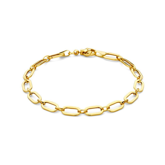 9ct Yellow Gold Paper Clip Link Bracelet