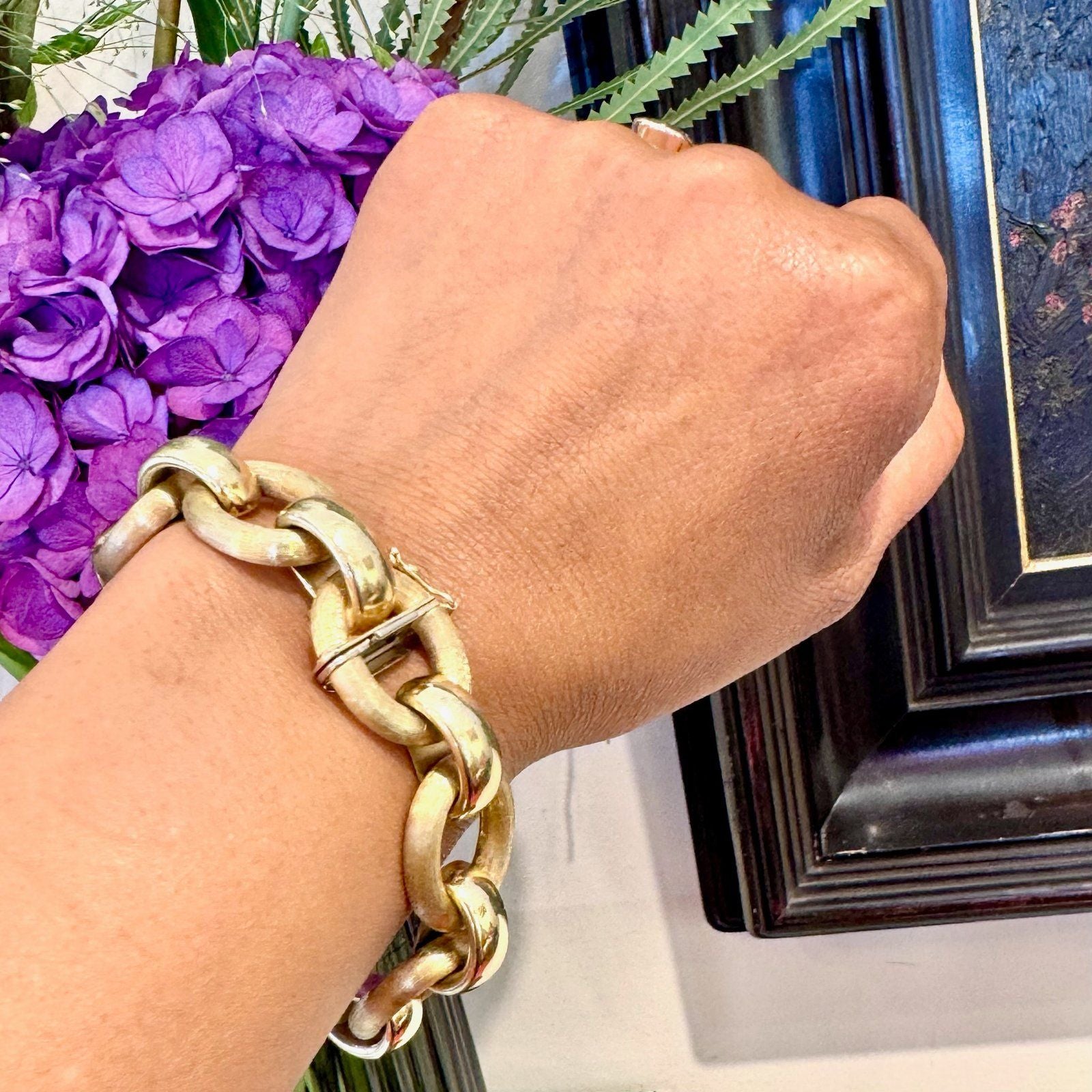Vintage 14ct Gold Fancy Cable Link Bracelet by Schaap and Citroen