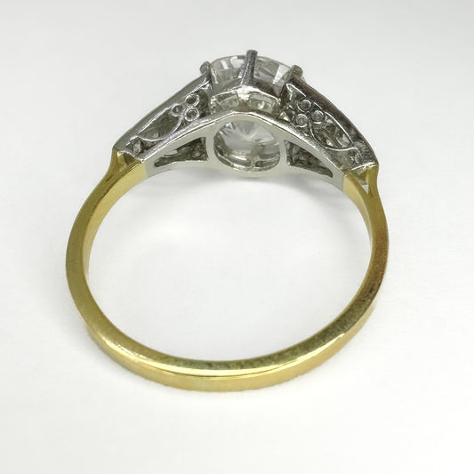 Art Deco 2.17ct Solitaire Diamond Ring