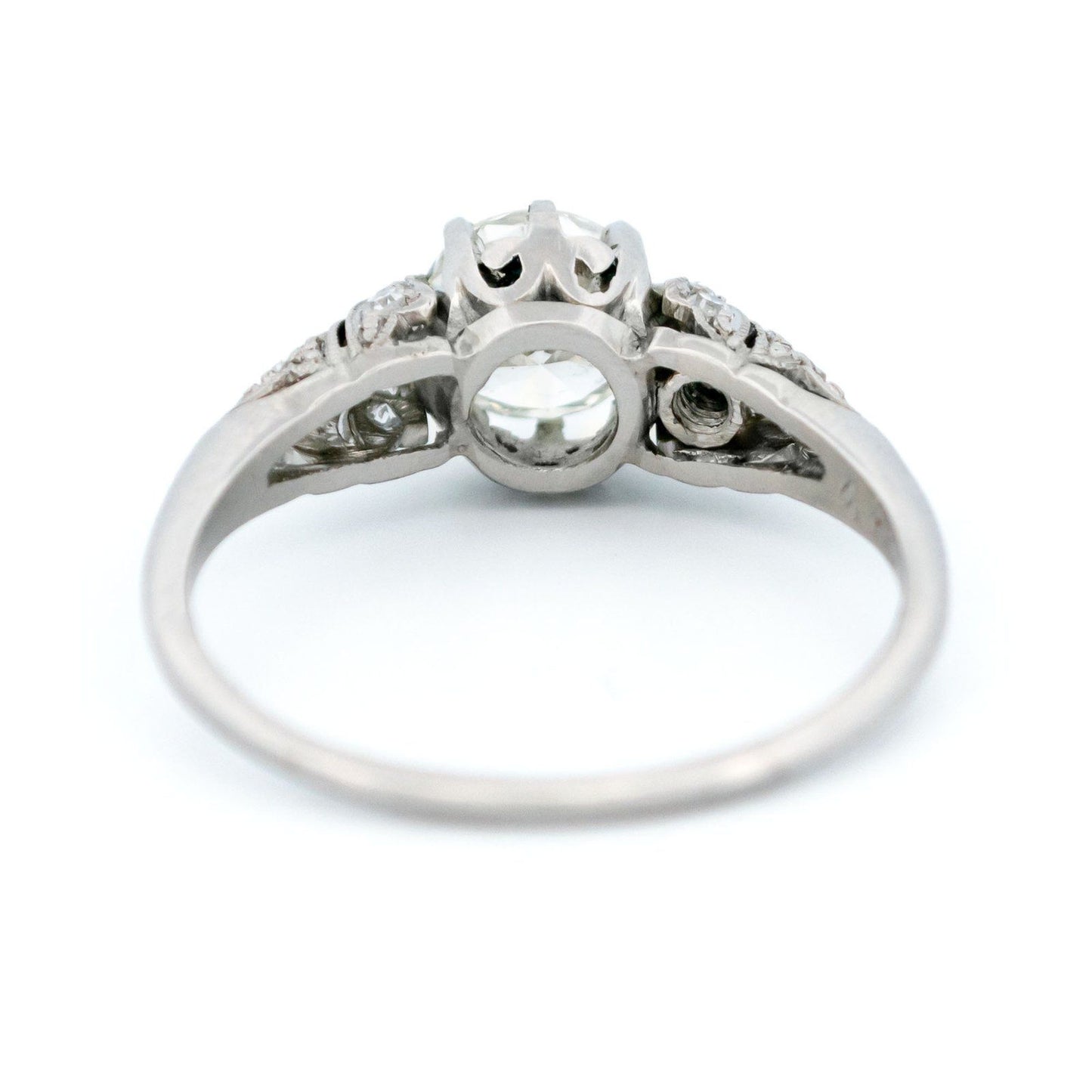 Art Deco 0.94ct Diamond Solitaire Engagement Ring in Platinum