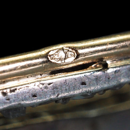 Antique French Ruby Emerald Diamond Pearl Crown Coronet Brooch