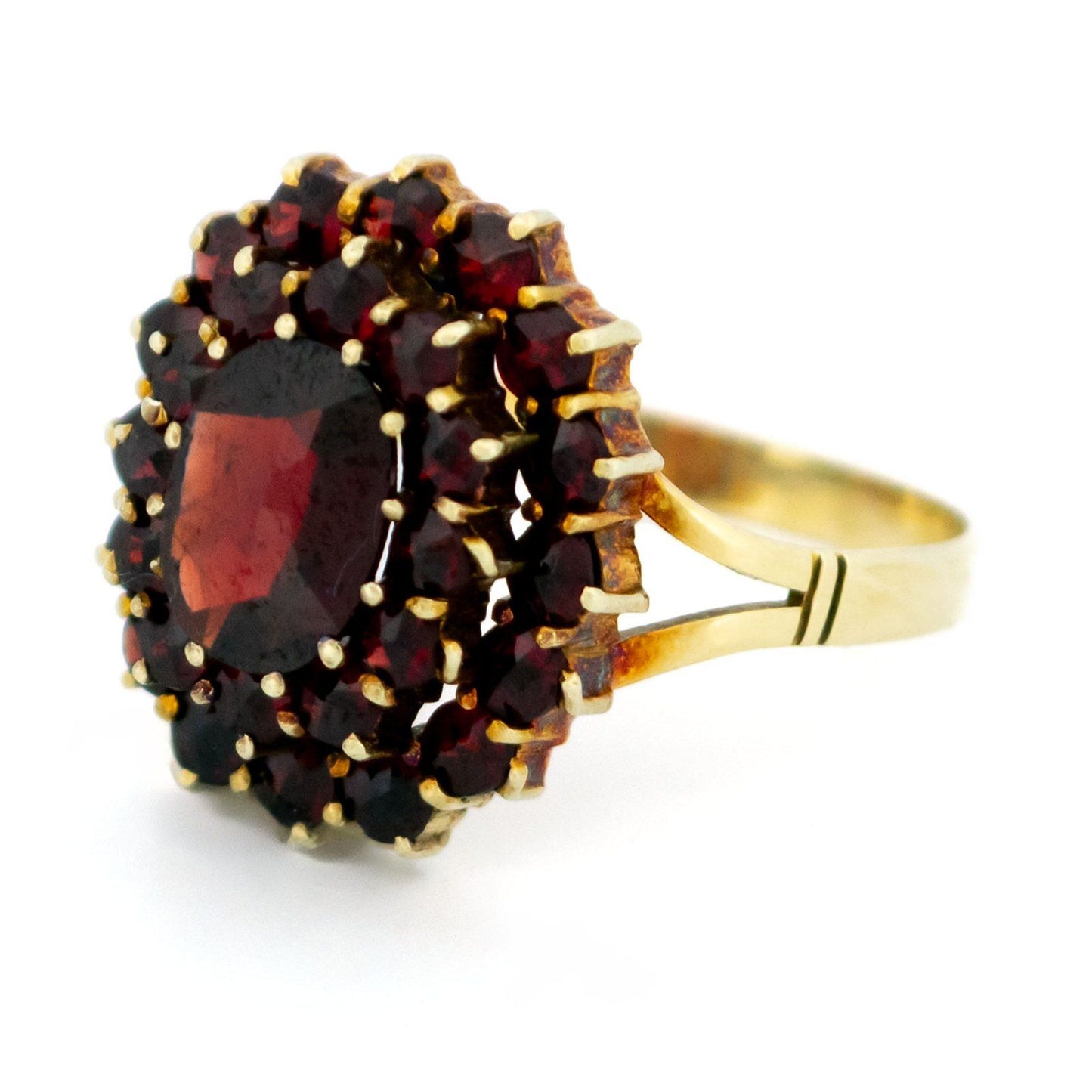 Garnet 14k Cluster Ring 18605-9594