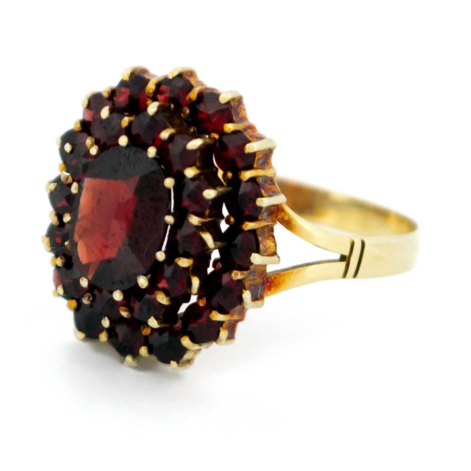 Garnet 14k Cluster Ring 18605-9594