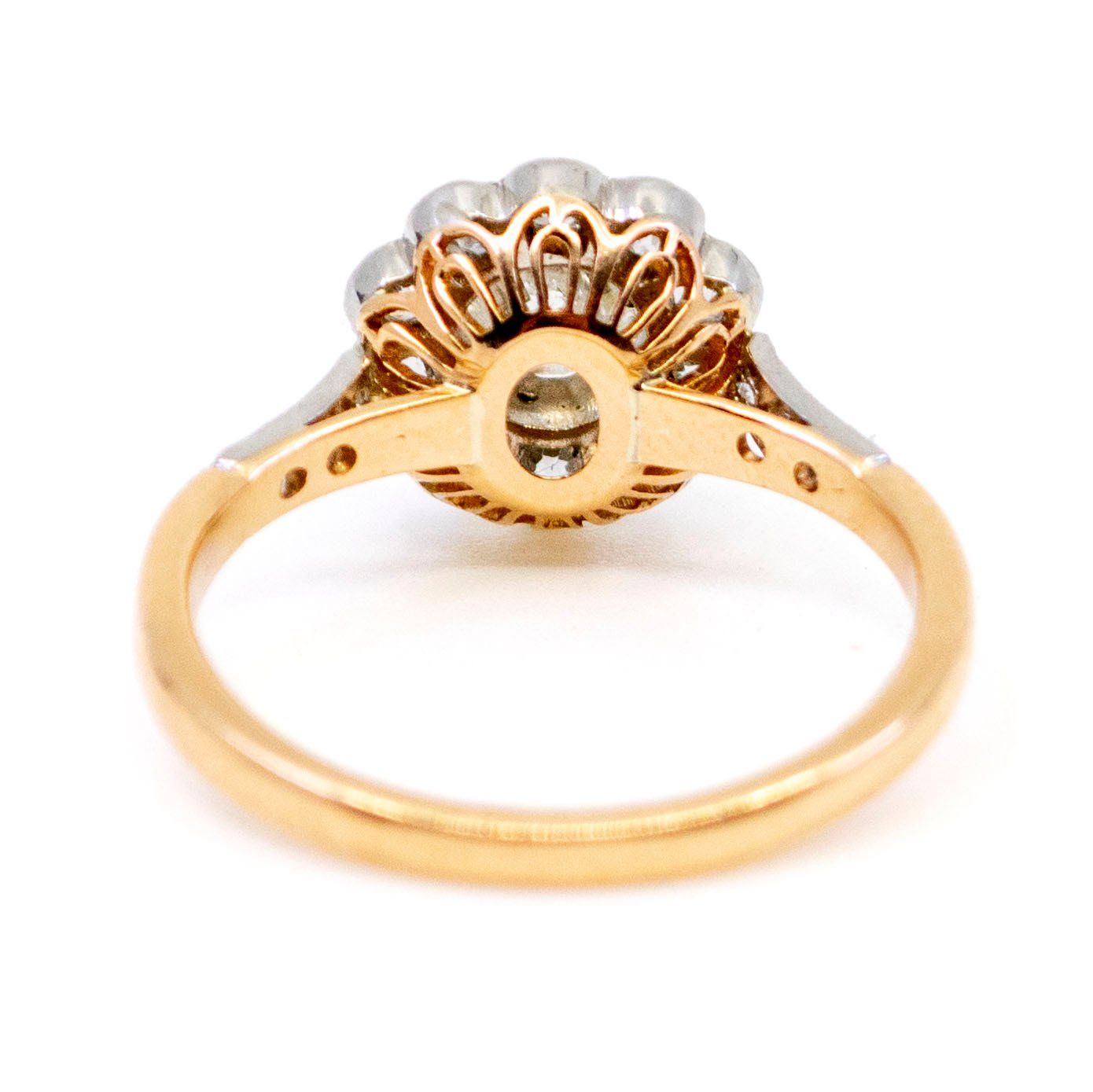 Diamond 14k Platinum Cluster Ring 10314-4983