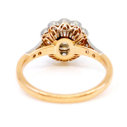 Diamond 14k Platinum Cluster Ring 10314-4983
