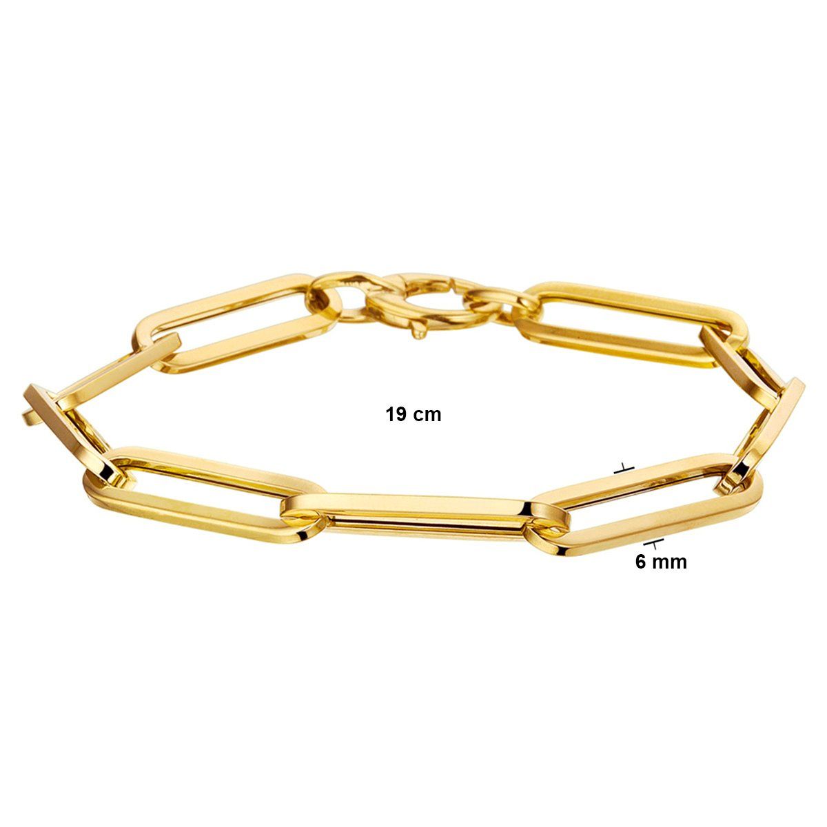 9cr Yellow Gold Paper Clip Chain Link Bracelet