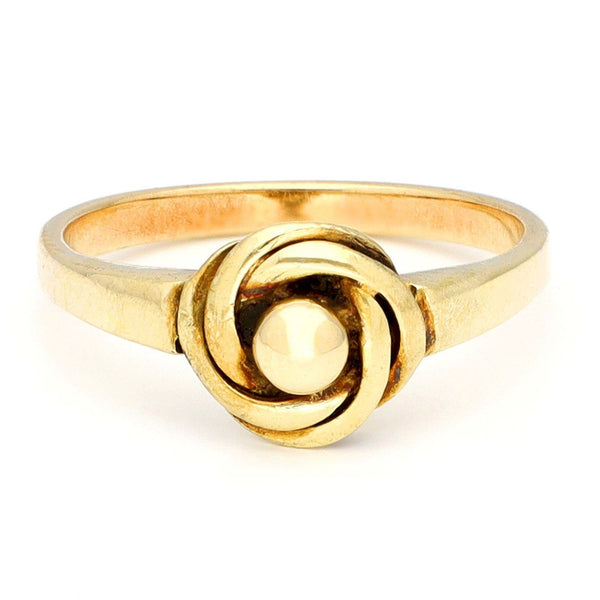 Vintage 14ct Yellow Gold Sculptural Flower Cluster Ring