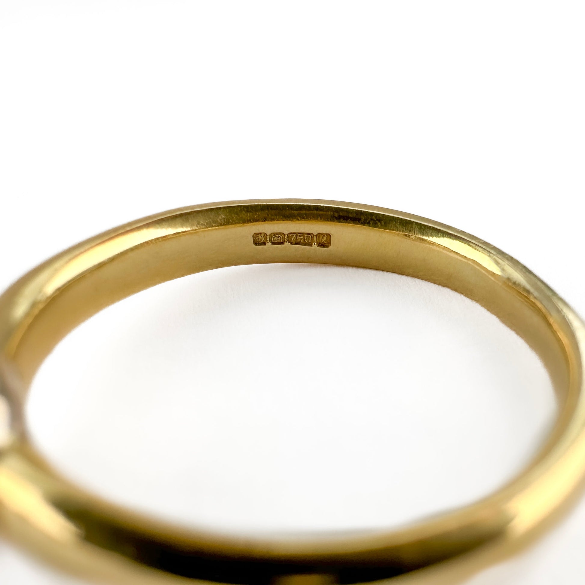 Single Stone Rub Over Diamond Engagement Ring