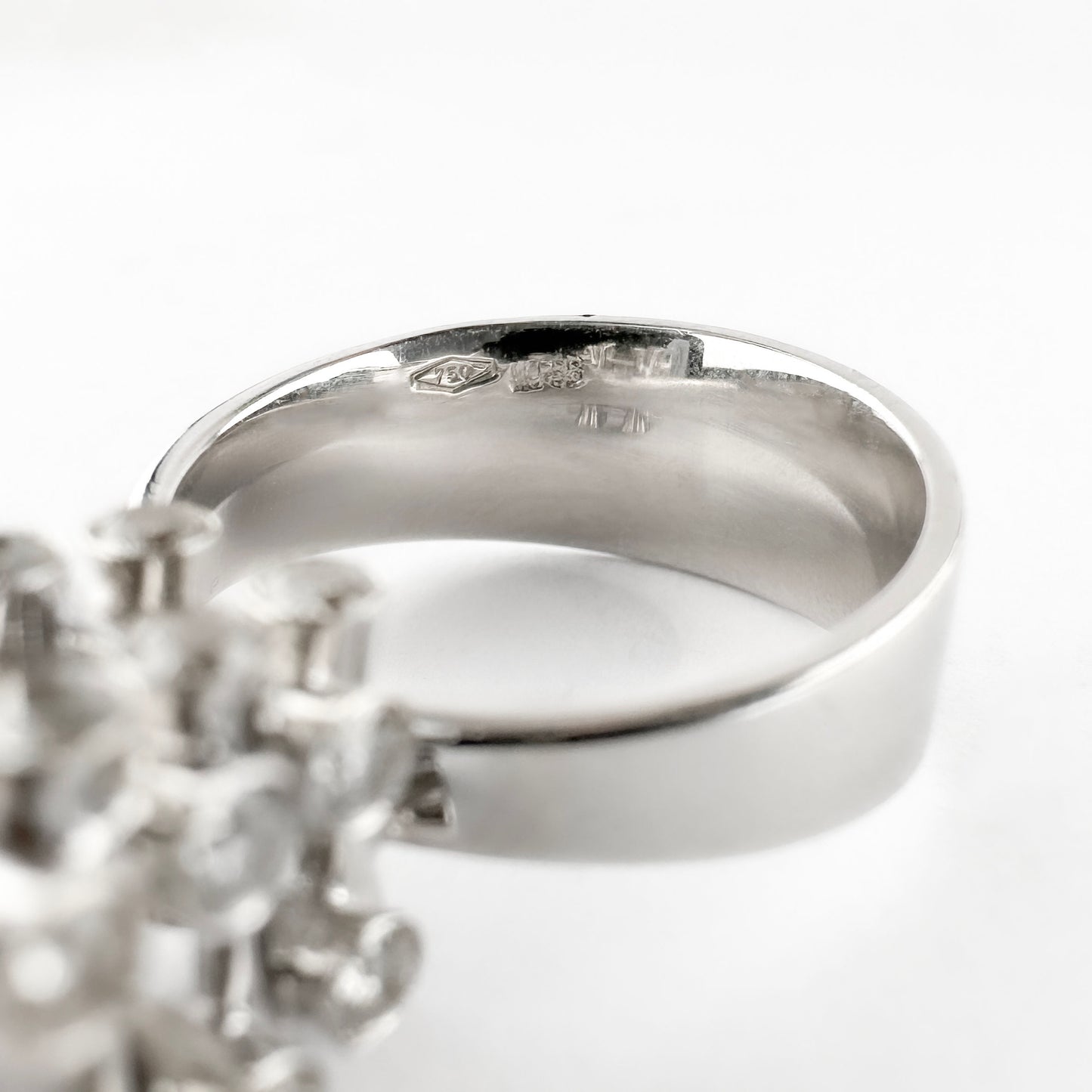 Contemporary Modernist Diamond Tower Ring by Marco Oldani For John Rasmussen