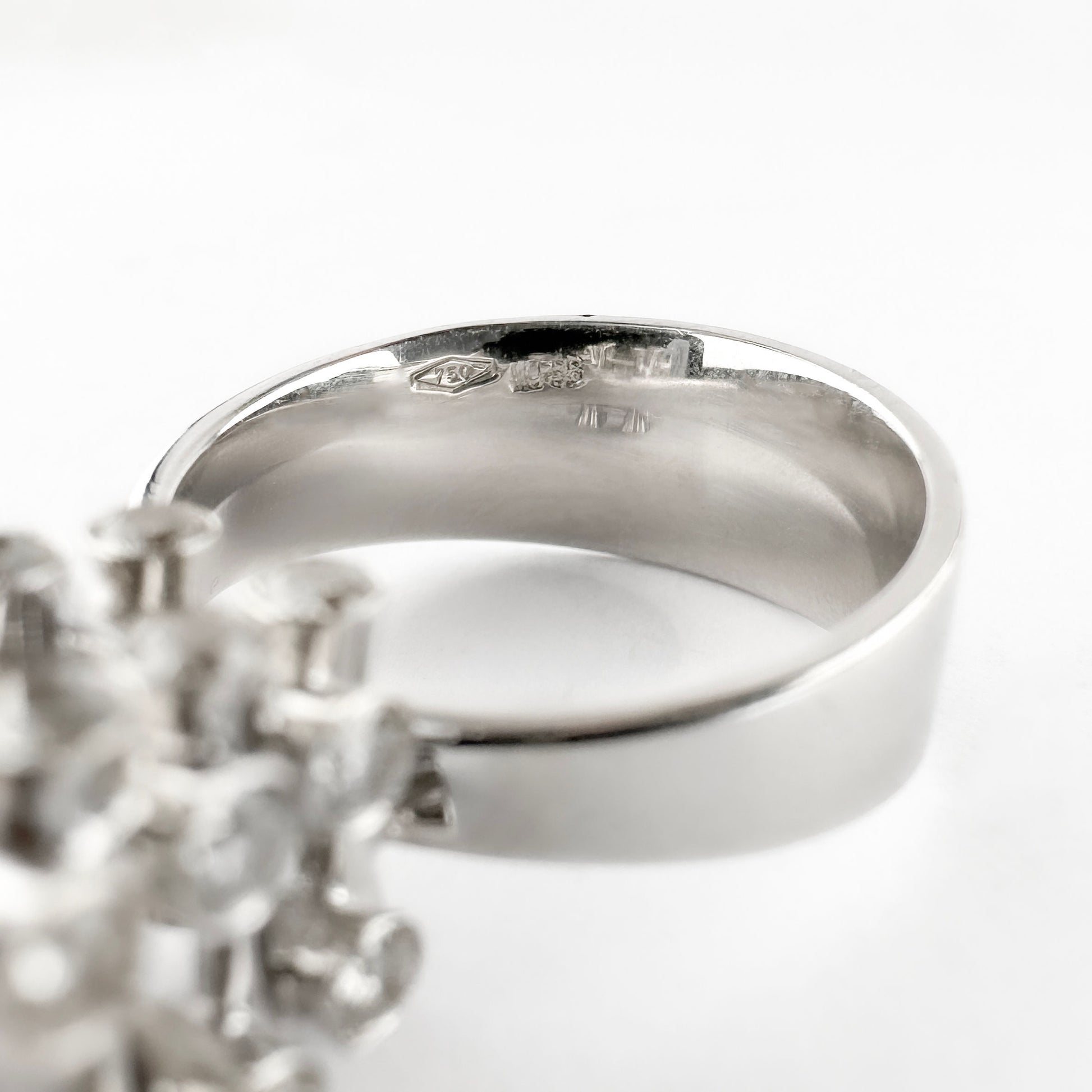 Contemporary Modernist Diamond Tower Ring by Marco Oldani For John Rasmussen